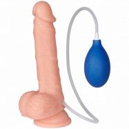 Willie City Klassisk Realistisk Sprutdildo 21 cm - Nude