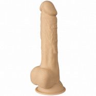 Willie City Realistisk Silexpan® Dildo med Sugpropp 24 cm - Nude