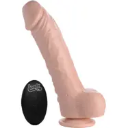Loadz: Vibrating Squirting Dildo, 22cm, ljus hudton