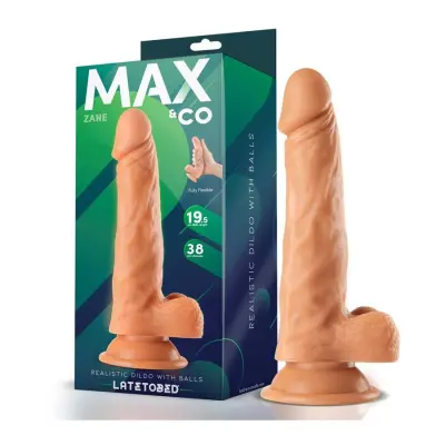 Zane Realistic Dildo with Testicles - 19.5 cm