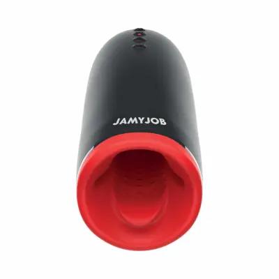 Jamyjob - Fleshlight Spin-X Värme & Rotation Masturbator - Svart/Röd
