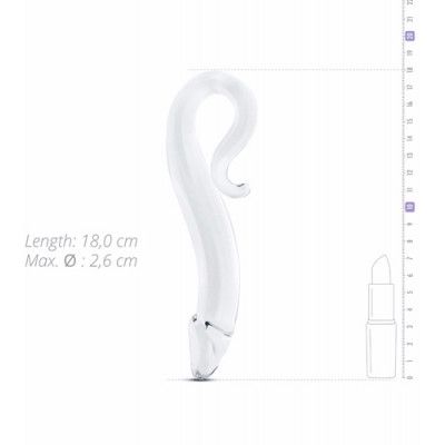 Bended Glass Dildo With Handle