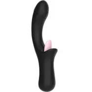 Clitoral Licking G-Spot Tapping Vibrator Black