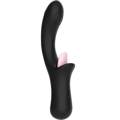 Clitoral Licking G-Spot Tapping Vibrator Black