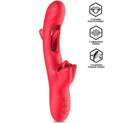 Flipping Tongue With Licking Mouth Vibrator