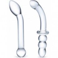 Gläs: 2pc G-Spot Pleasure, Glass Dildo Set