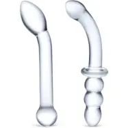 Gläs: 2pc G-Spot Pleasure, Glass Dildo Set