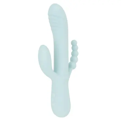 Good Vibes Only - Triple Stimulation Vibe - Soft Silicone - Blue
