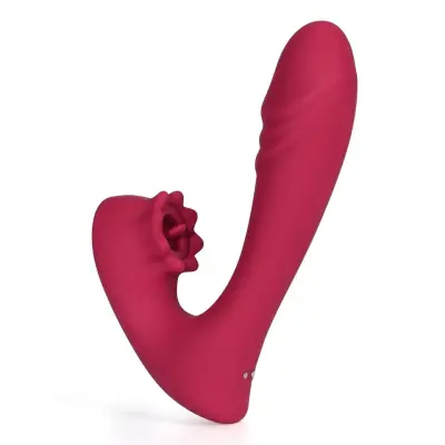 Lacy G-Spot Vibrator With Tongue Licker