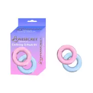Lovesecret - Cockring 2-pack rosa/blå