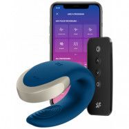 Satisfyer Connect Double Love, Luxury Partner Vibrator, blå