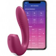 Satisfyer Connect: Sunray, Air Pulse Stimulator + Vibration, berry