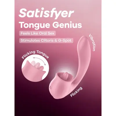 Satisfyer Tongue Genius Clitoral& G-Spot Stimulator