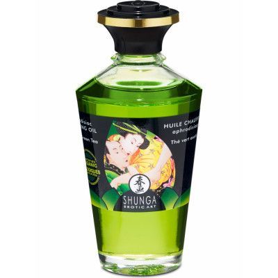Shunga: Aphrodisiac Warming Oil, Exotic Green Tea, 100 ml