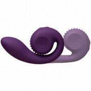 Snail Vibe Gizi Uppladdningsbar Dubbelvibrator - Purple