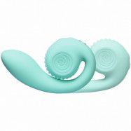 Snail Vibe Gizi Uppladdningsbar Dubbelvibrator - Turquoise