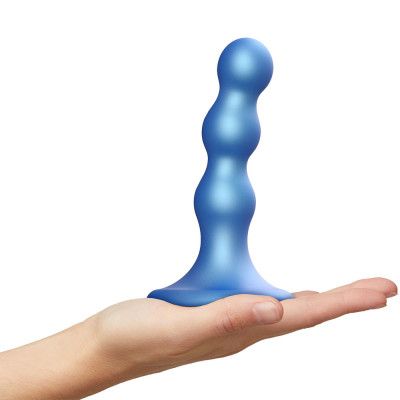 Strap-On-Me Dildo Plug Balls Metallic Blue M