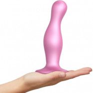 Strap-On-Me Dildo Plug Curvy Metallic Sugar Pink L