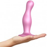 Strap-On-Me Dildo Plug Curvy Metallic Sugar Pink M