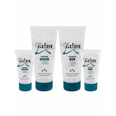 Just Glide: Premium Set Glidmedel, Original & Anal