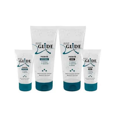 Just Glide: Premium Set Glidmedel, Original & Anal