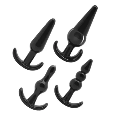 Addicted Toys - Set med 4 Analpluggar - Svart