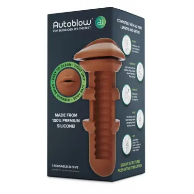 Autoblow A.I. Silicone Mouth Sleeve - Brown