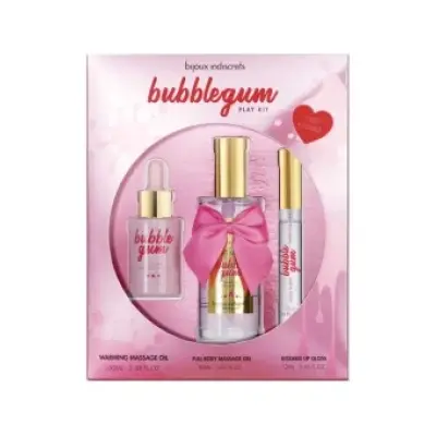 Bijoux Indiscrets Bubblegum Play Kit With Oil Gel & Lip Gloss
