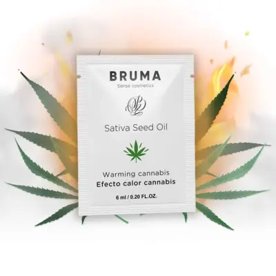 Bruma Glidmedel Intimgel - Sativa Fröolja med Värmeeffekt 6 ml Reseförpackning