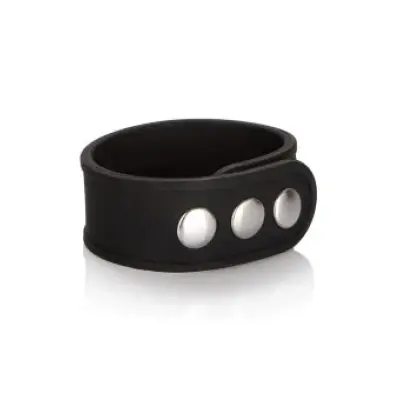 CalExotics Silicone 3-Snap Erection Ring BLACK