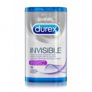 DUREX INVISIBLE W LUBE 4 X 10 PCS