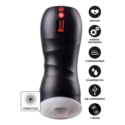 Hidden Desire Vibrating Twin Turbo Masturbator