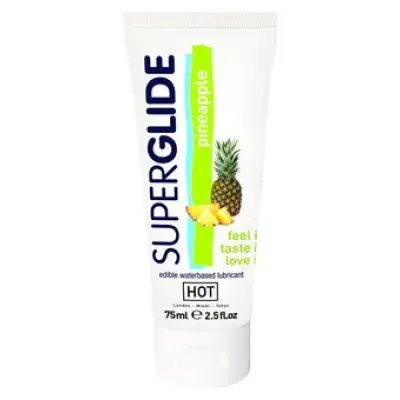 Hot Superglide Edible Lube 75 Ml Pineapple