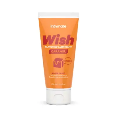 Intymate - Wish Caramel - Vattenbaserad Glidmedel med smak av Karamell 100 ml