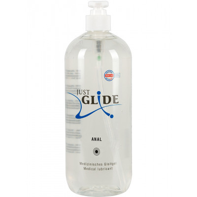 Just Glide Anal: Vattenbaserat Glidmedel, 1000 ml