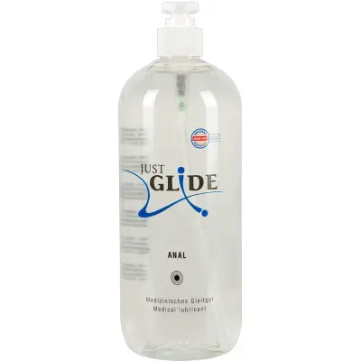Just Glide Anal: Vattenbaserat Glidmedel, 1000 ml