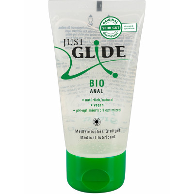 Just Glide Bio Anal: Vattenbaserat glidmedel, 50 ml