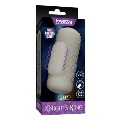 Knights Ring Vibrating Dual Purpose Sleeve-Drip