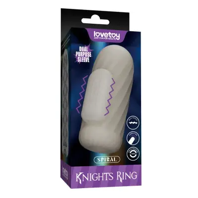 Knights Ring Vibrating Dual Purpose Sleeve-Spiral