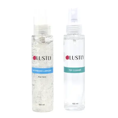 LUSTLY Vattenbaserat Glidmedel 100ml&Toy Cleaner 100ml