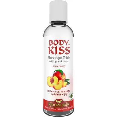 Nature Body: Body Kiss, Peach Massage Glide, 100 ml