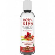 Nature Body: Body Kiss, Raspberry/Rhubarb Massage Glide, 100 ml