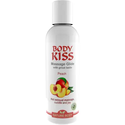 Nature Body White: Body Kiss Massage Glide, Peach, 100 ml