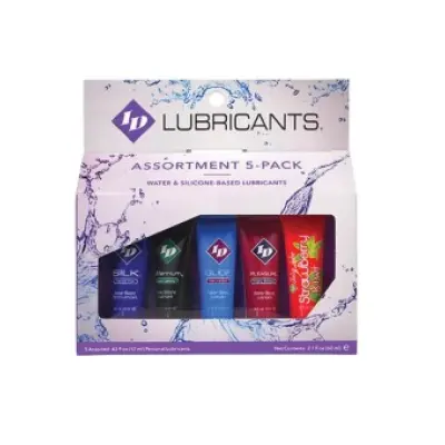 Id Juicy Lube Assorted 5X Lubricant Tube Pack 12 Ml