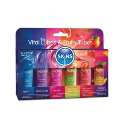 SKINS - VITAL & FRUITY LUBES KIT LUBRICANTS 6 x 12 ML