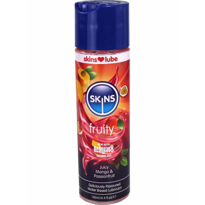 Skins Lube Fruity: Water Based Lubricant, Mango & Passionfruit, 130 ml