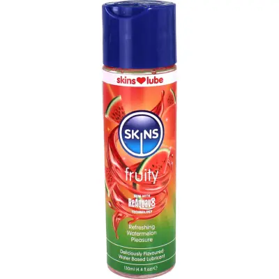 Skins Lube Fruity: Water Based Lubricant, Watermelon, 130 ml
