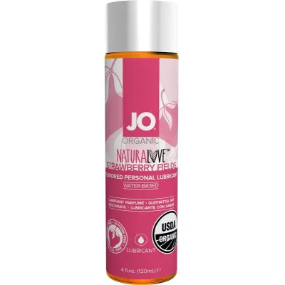 System JO: Organic Naturalove, Strawberry Lubricant, 120 ml