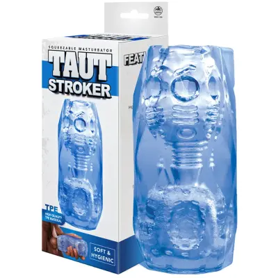 Taut Stroker Squeezable Masturbator Blue