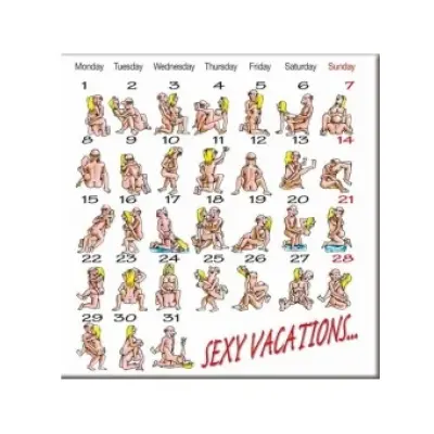 Diablo Picante Kamasutra Claendary Magnet